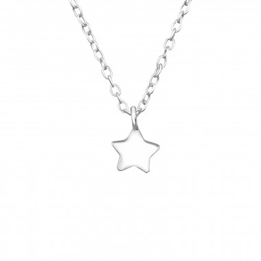 Star - 925 Sterling Silver Silver Necklaces SD22016