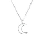 Crescent Moon - 925 Sterling Silver Silver Necklaces SD22017