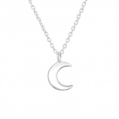 Crescent Moon - 925 Sterling Silver Silver Necklaces SD22017