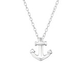 Anchor - 925 Sterling Silver Silver Necklaces SD23532