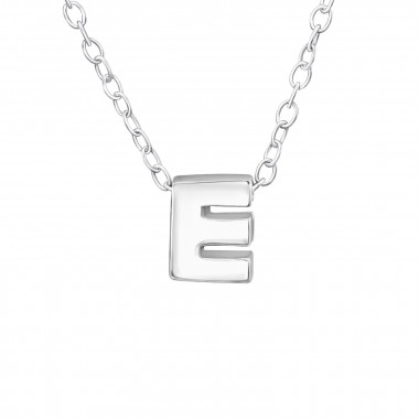 "E" - 925 Sterling Silver Silver Necklaces SD24299