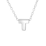 "T" - 925 Sterling Silver Silver Necklaces SD24308