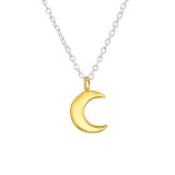 Crescent Moon - 925 Sterling Silver Silver Necklaces SD27854