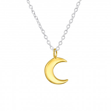 Crescent Moon - 925 Sterling Silver Silver Necklaces SD27854