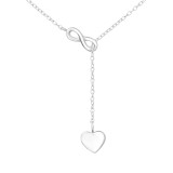 Infinity Love Y - 925 Sterling Silver Silver Necklaces SD32207