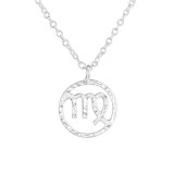 Virgo Zodiac Sign - 925 Sterling Silver Silver Necklaces SD36710