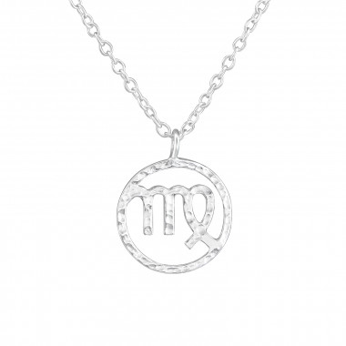 Virgo Zodiac Sign - 925 Sterling Silver Silver Necklaces SD36710