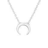 Moon - 925 Sterling Silver Silver Necklaces SD37616