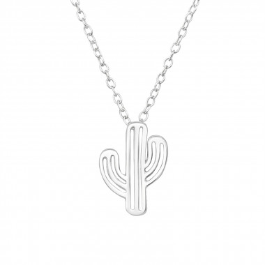 Cactus - 925 Sterling Silver Silver Necklaces SD39887