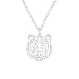 Tiger - 925 Sterling Silver Silver Necklaces SD40420