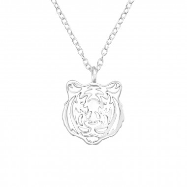 Tiger - 925 Sterling Silver Silver Necklaces SD40420