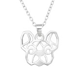 Dog - 925 Sterling Silver Silver Necklaces SD40484