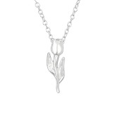 Rose - 925 Sterling Silver Silver Necklaces SD40573