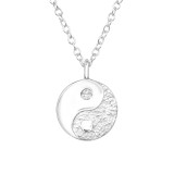 Ying And Yang - 925 Sterling Silver Silver Necklaces SD41825