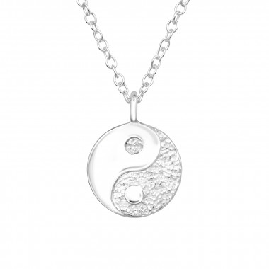 Ying And Yang - 925 Sterling Silver Silver Necklaces SD41825