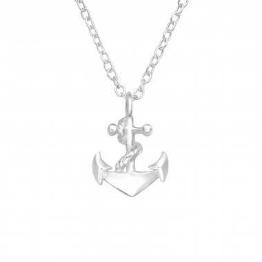 Anchor - 925 Sterling Silver Silver Necklaces SD42876