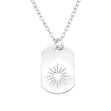 Shining Heart - 925 Sterling Silver Silver Necklaces SD43376