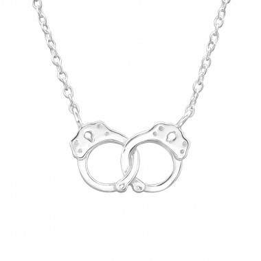 Handcuffs - 925 Sterling Silver Silver Necklaces SD43482