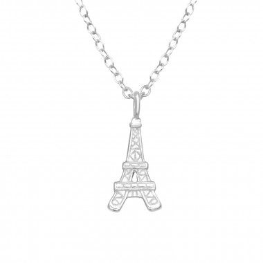 Eiffel Tower - 925 Sterling Silver Silver Necklaces SD43662