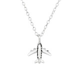 Aircraft - 925 Sterling Silver Silver Necklaces SD43762