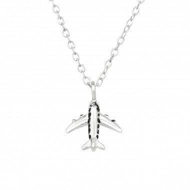 Aircraft - 925 Sterling Silver Silver Necklaces SD43762