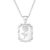 Rose - 925 Sterling Silver Silver Necklaces SD44194