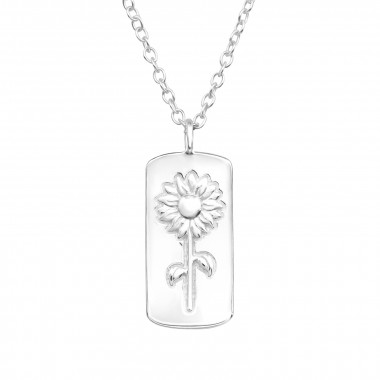 Flower - 925 Sterling Silver Silver Necklaces SD44195