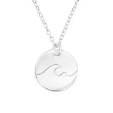 Wave - 925 Sterling Silver Silver Necklaces SD44252