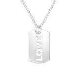 Love - 925 Sterling Silver Silver Necklaces SD44254