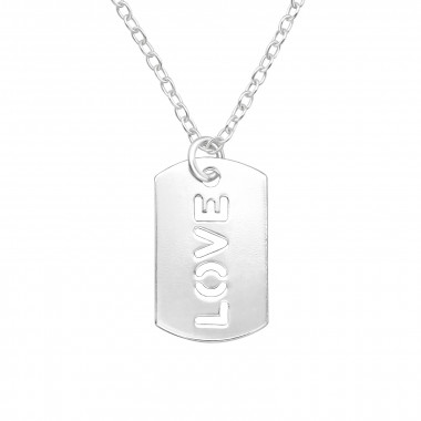 Love - 925 Sterling Silver Silver Necklaces SD44254