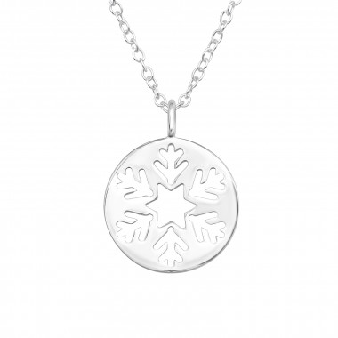 Snowflake - 925 Sterling Silver Silver Necklaces SD44866