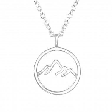 Mountain - 925 Sterling Silver Silver Necklaces SD44949