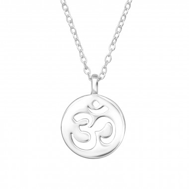 Om Symbol - 925 Sterling Silver Silver Necklaces SD45245