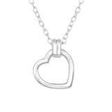 Heart - 925 Sterling Silver Silver Necklaces SD46693