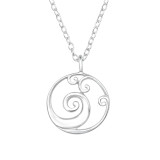 Waves - 925 Sterling Silver Silver Necklaces SD47005