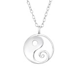 Yin Yang - 925 Sterling Silver Silver Necklaces SD47016