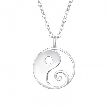 Yin Yang - 925 Sterling Silver Silver Necklaces SD47016