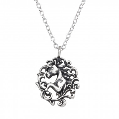 Horse - 925 Sterling Silver Silver Necklaces SD48386