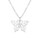 Butterfly - 925 Sterling Silver Silver Necklaces SD48661