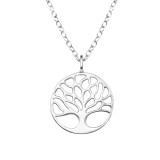 Tree Of Life - 925 Sterling Silver Silver Necklaces SD49030