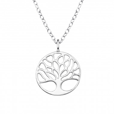 Tree Of Life - 925 Sterling Silver Silver Necklaces SD49030