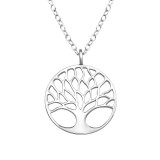 Tree Of Life - 925 Sterling Silver Silver Necklaces SD49032