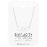 Triple Star - 925 Sterling Silver Necklace & Stud Sets SD45503