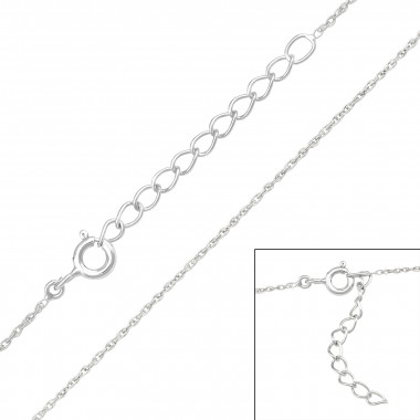 39cm Square Link - 925 Sterling Silver Chain Alone SD48111