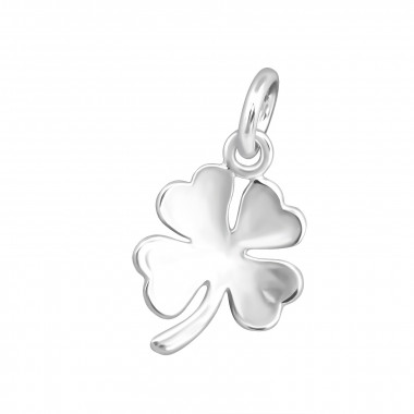 Bended clower - 925 Sterling Silver Simple Pendants SD16460