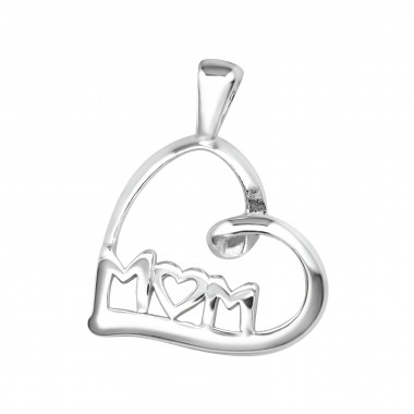 Heart - 925 Sterling Silver Simple Pendants SD22050