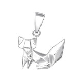 Origami Fox - 925 Sterling Silver Simple Pendants SD35210