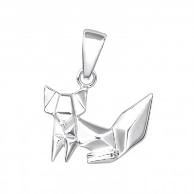 Origami Fox - 925 Sterling Silver Simple Pendants SD35210