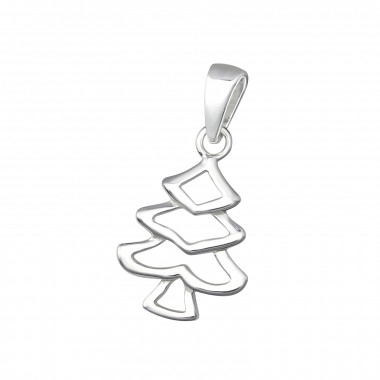 Christmas Tree - 925 Sterling Silver Simple Pendants SD35688