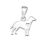 Dog - 925 Sterling Silver Simple Pendants SD36741